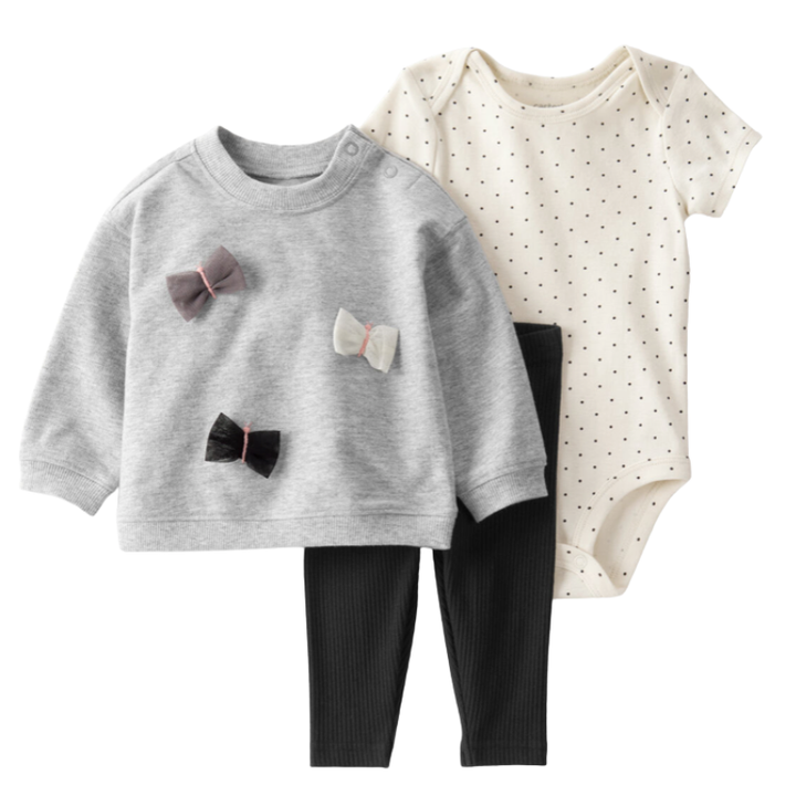 Conjunto de Leggings y pullover con lacitos