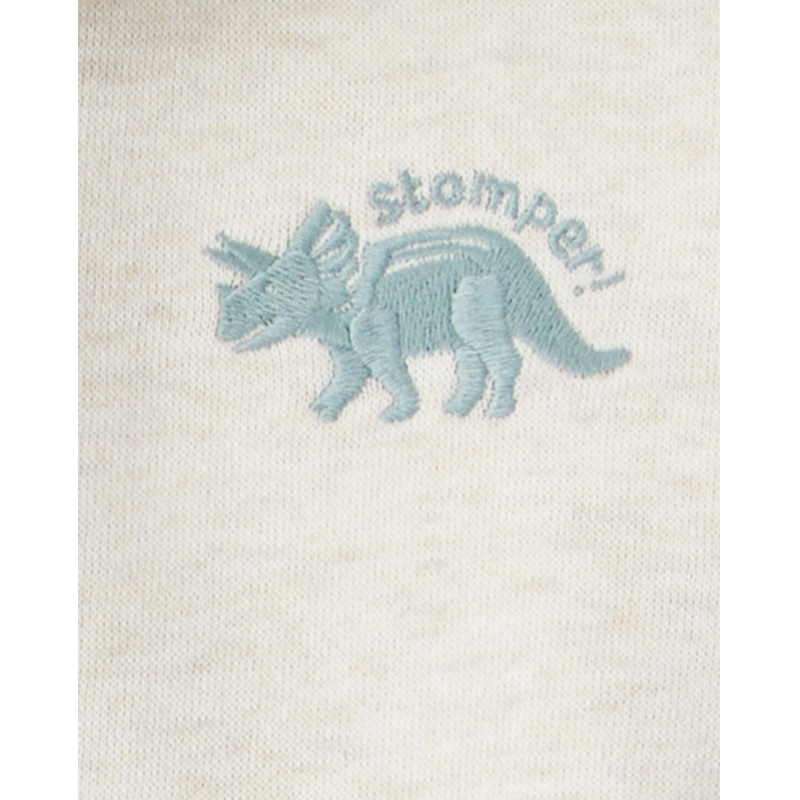 Conjunto pantalón y abrigo con gorro con motivo de dinosaurio