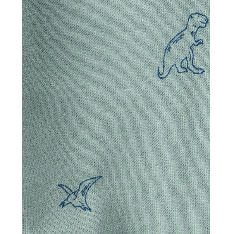 Conjunto pantalón y abrigo con gorro con motivo de dinosaurio