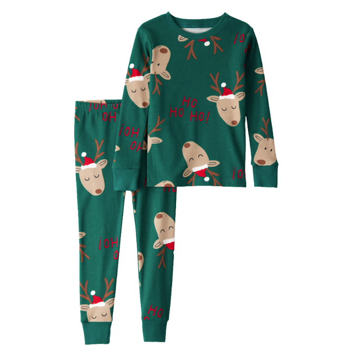 Pijama de 2 piezas navideña  piezas con motivo de reno 6-12 años