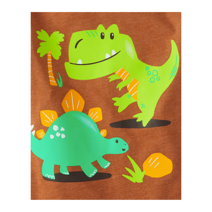 Camiseta manga larga dinos y palmera