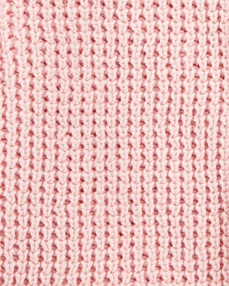 Cardigan tejido con capucha rosado para bebé 💗🧶