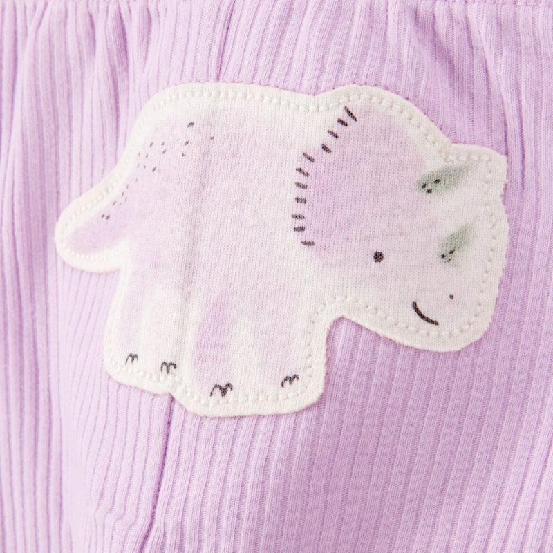 Conjunto bebé niña 3 piezas dinosaurios lila 🦕💜