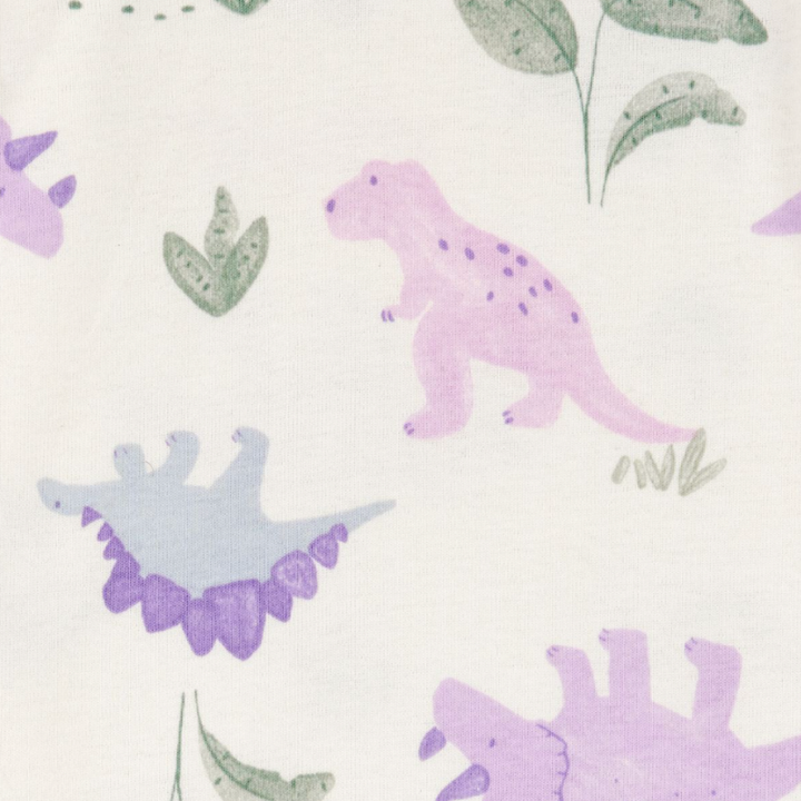 Conjunto bebé niña 3 piezas dinosaurios lila 🦕💜