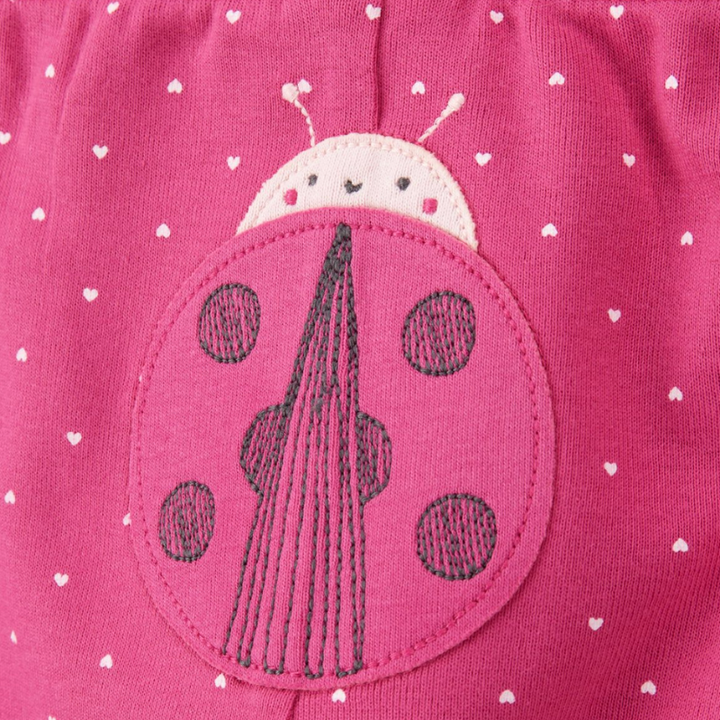 Set 3 piezas bebé niña mariquitas rosado 🐞