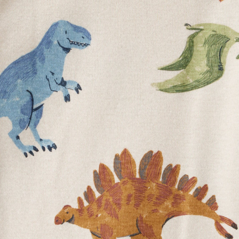Set de 4 mamelucos con motivo de dinosaurio