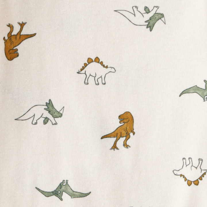 Set de 4 mamelucos con motivo de dinosaurio