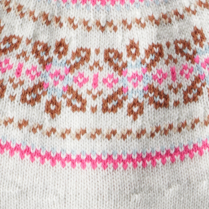 Conjunto bebé niña tejido rosado y crema 💗
