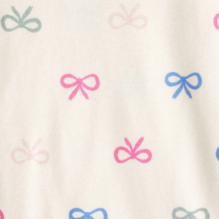 Set de 4 mamelucos de manga larga con estampado de lacitos