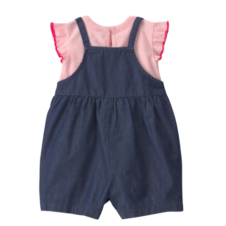 Enterizo con blusa rosada para bebé niña