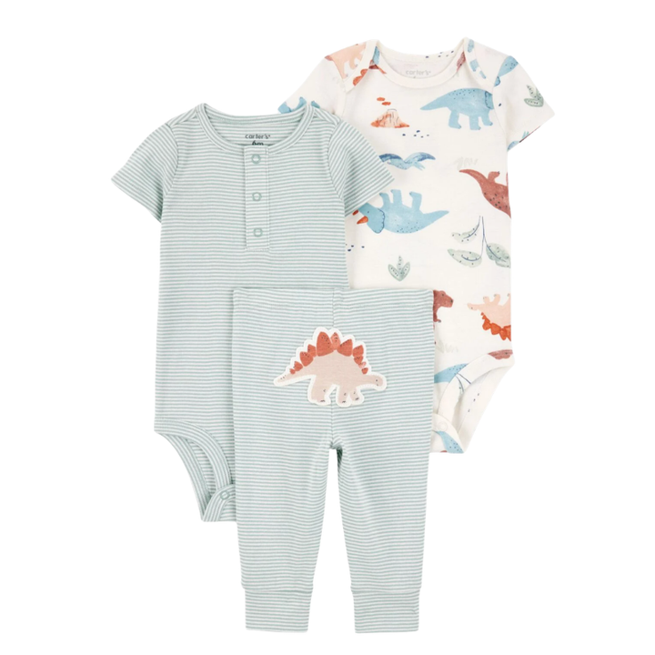 Conjunto de 3 piezas con dinosaurios
