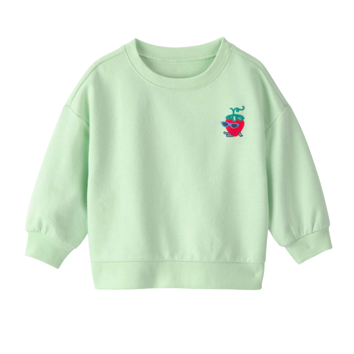Sudadera para bebita con estampado de fresa