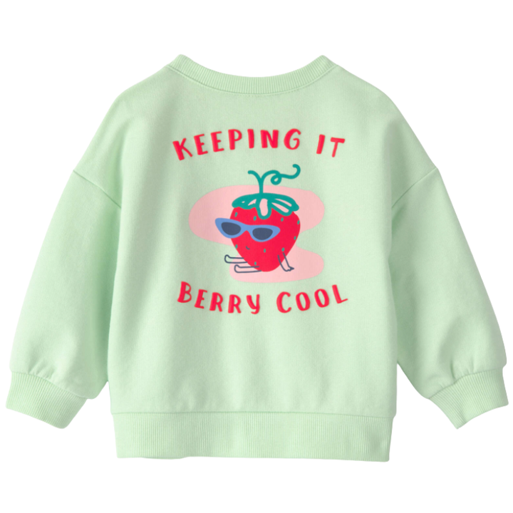 Sudadera para bebita con estampado de fresa