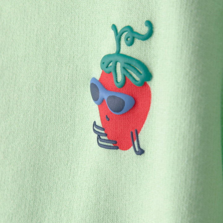 Sudadera para bebita con estampado de fresa