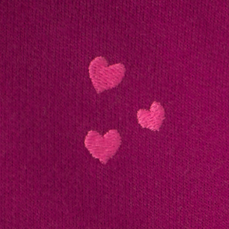 Conjunto 3 piezas con abrigo de corazones para bebita