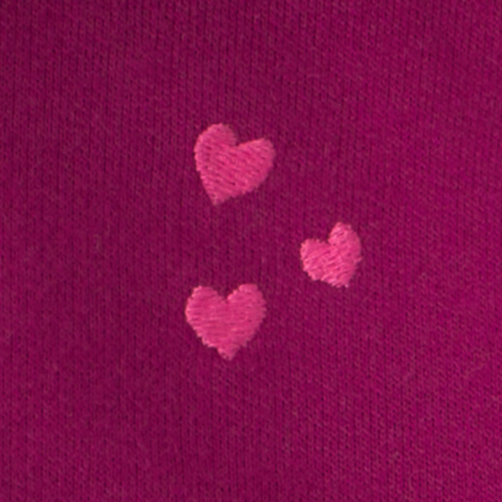Conjunto 3 piezas con abrigo de corazones para bebita