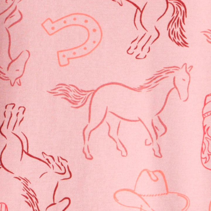 Set de 4 piezas de pijama para niña estilo vaquero