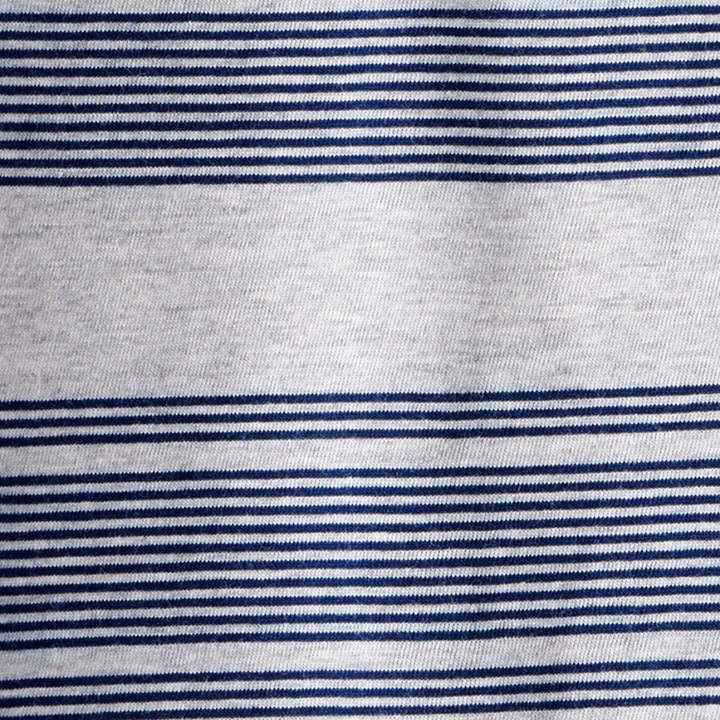 Camiseta de manga larga para niño con rayas gris y azul