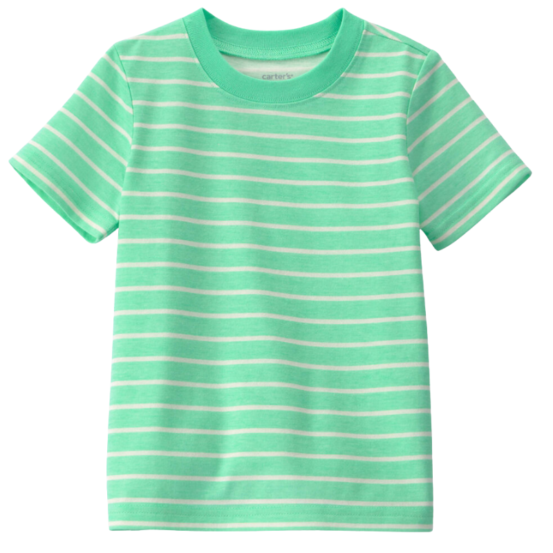 Camiseta de rayas verde para niño