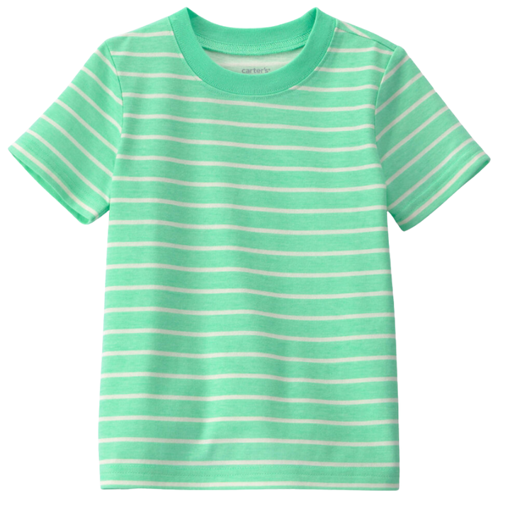 Camiseta de rayas verde para niño