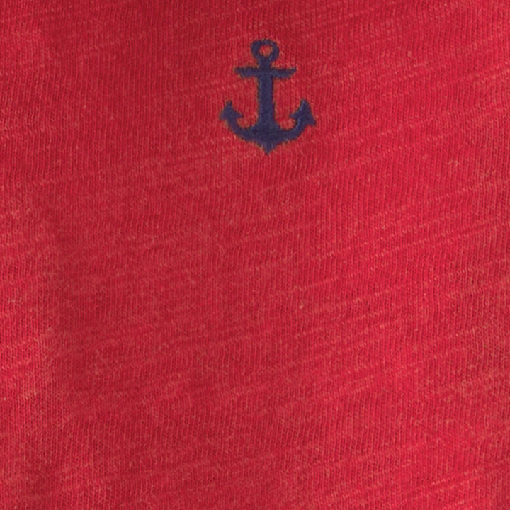 Set de 3 piezas con polo rojo y short para bebito