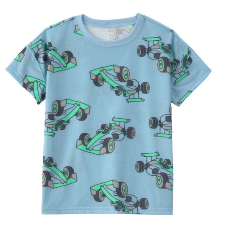 Pijama 2 piezas de carros con short para niño