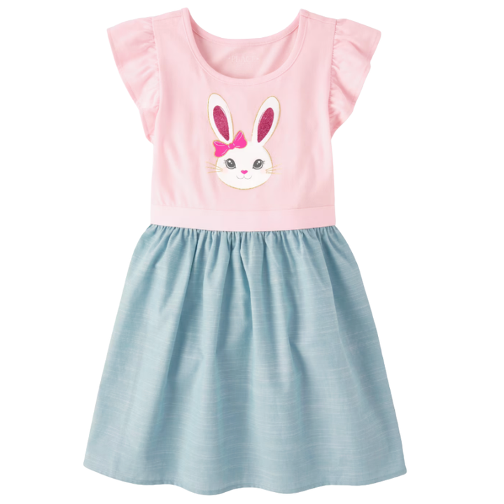 Vestido con conejita para niña