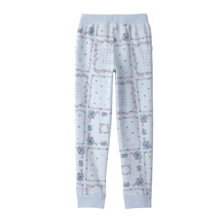 Conjunto de Niña 2 Piezas – Pullover con gorro y Jogger Floral 🌸🩵