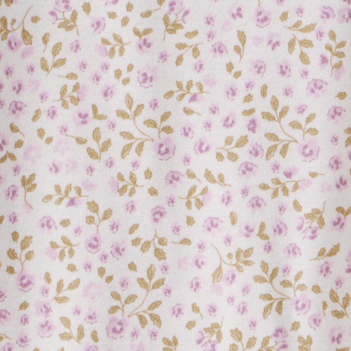 Pijama de 2 piezas de algodón orgánico con estampado floral para niña