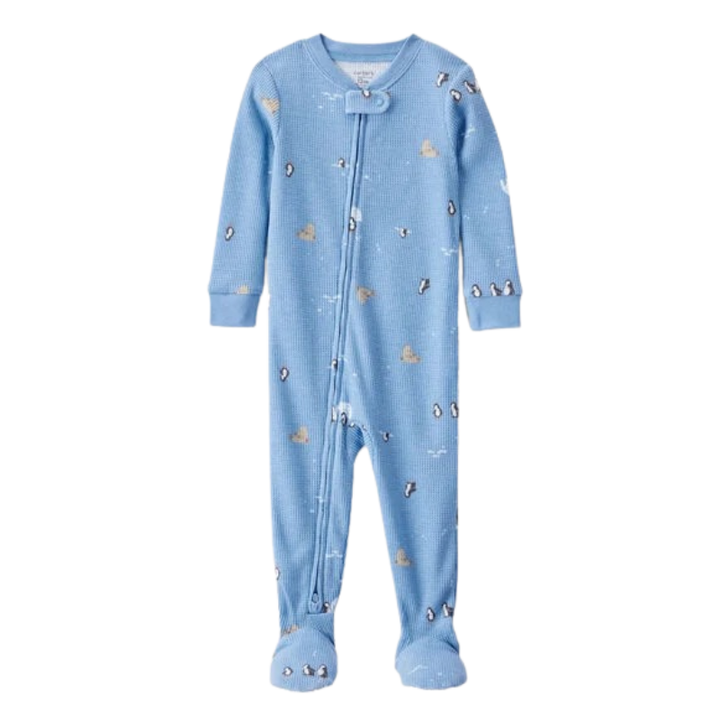 Pijama Sleep & Play acanalado con cierre doble vía para bebito