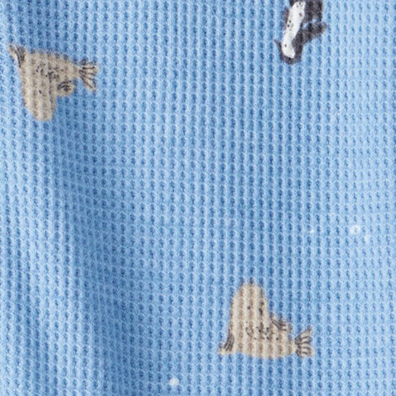 Pijama Sleep & Play acanalado con cierre doble vía para bebito