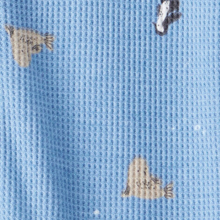 Pijama Sleep & Play acanalado con cierre doble vía para bebito