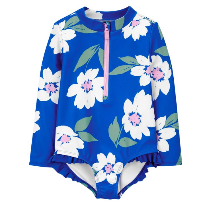 Traje de baño floral  1 pieza floral UPF 50+