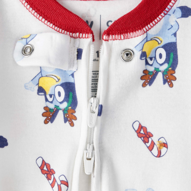 Pijama enterizo Bluey™ 100% algodón con cierre para bebé