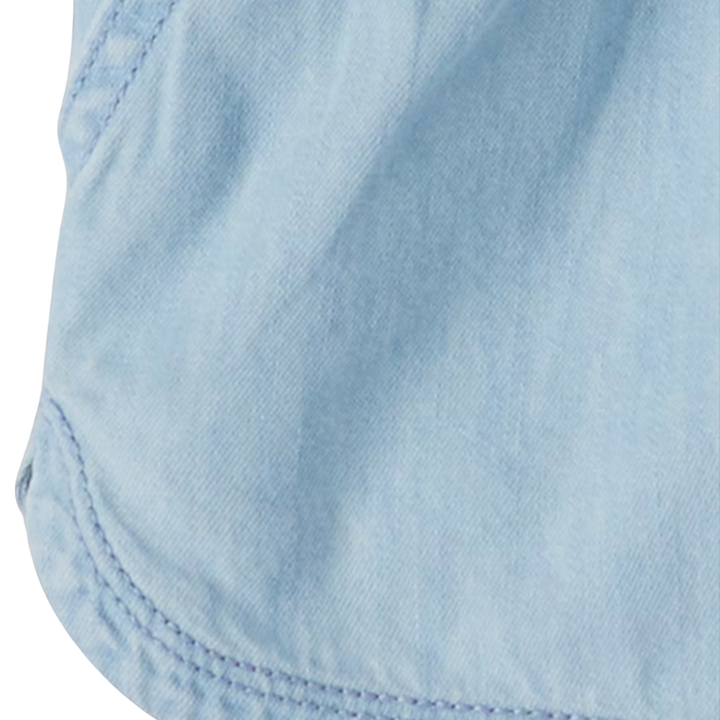 Short de chambray para niña con pretina elástica