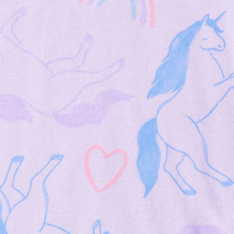 Pijama de 4 piezas de algodón para niña