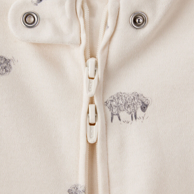 Pijama 1 pieza de algodón con estampado de ovejitas para bebé