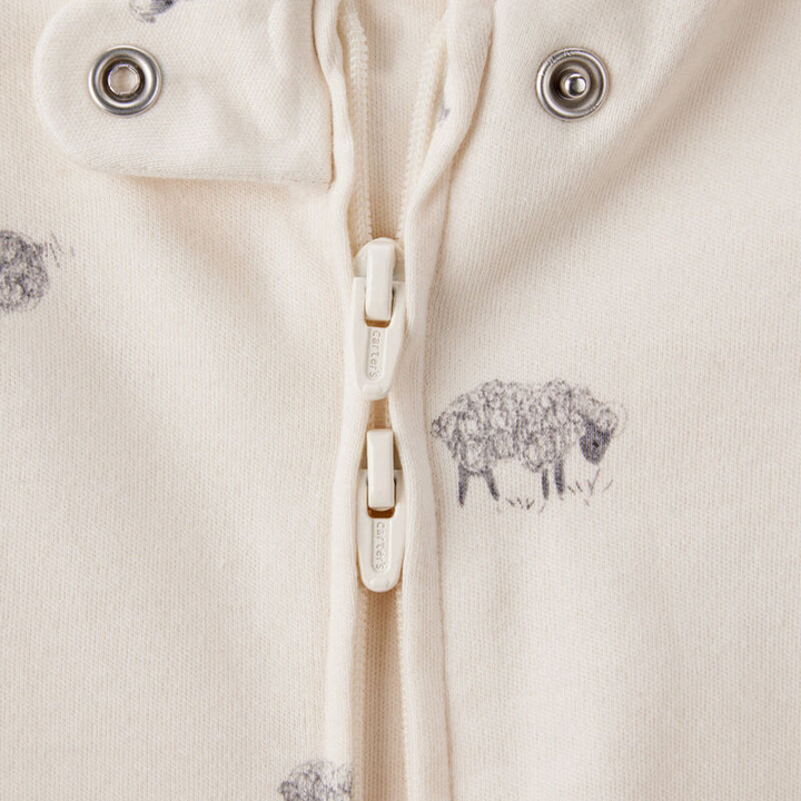 Pijama 1 pieza de algodón con estampado de ovejitas para bebé