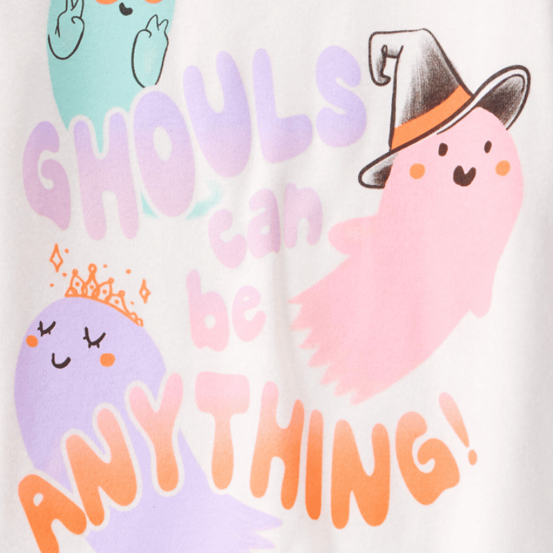 Pijama de Niña 2 Piezas – Fantasmitas de Halloween 👻