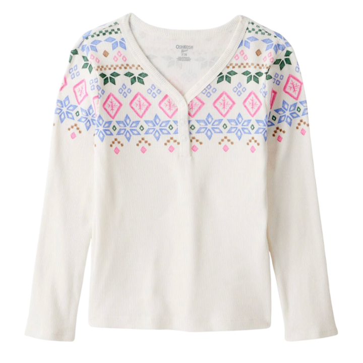 Blusa térmica de manga larga para niña