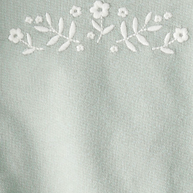 Conjunto Floral 3 Piezas con Sudadera y Detalles Bordados