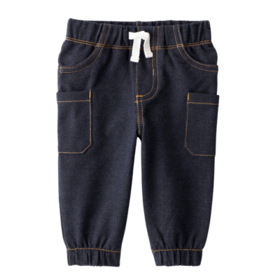 Conjunto de mameluco y pantalón azul estilo demin