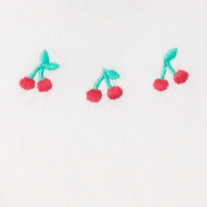 Conjunto 3 piezas cherry acolchado rosado con pantalón azul