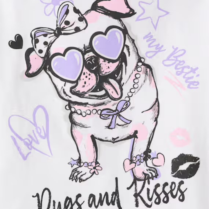 Blusa perrita con lentes de corazón