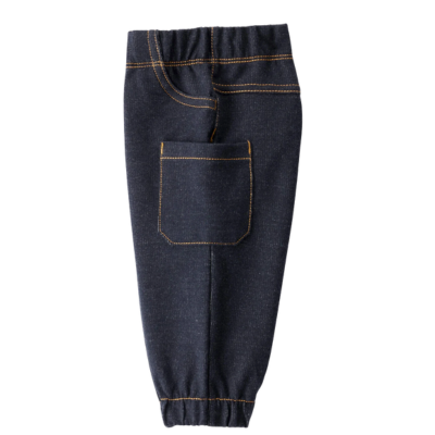 Conjunto de mameluco y pantalón azul estilo demin