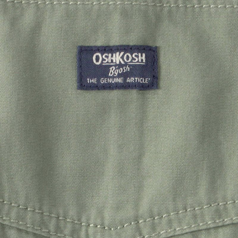 Overol Corto Verde Oliva OshKosh para Bebito