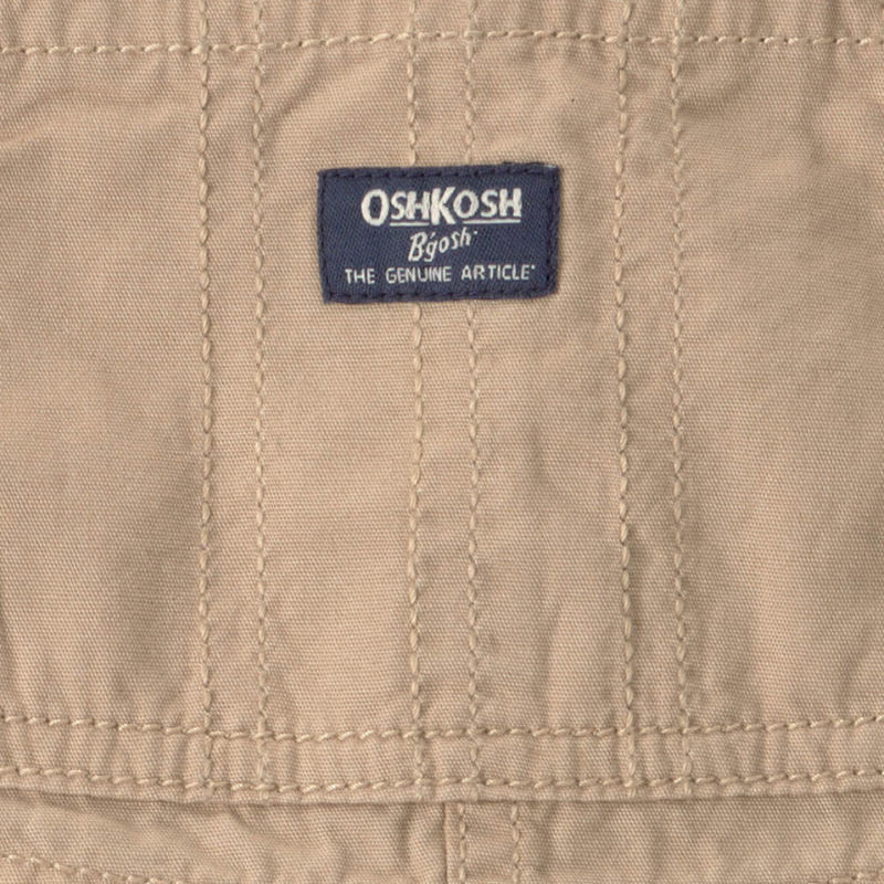 Overol Corto Canvas Khaki OshKosh para Bebito