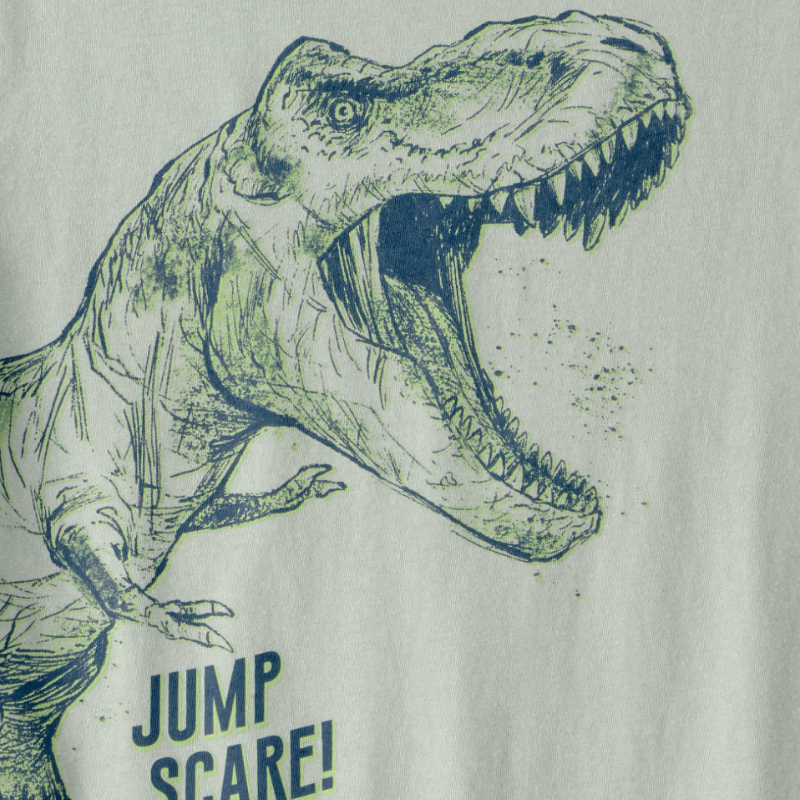 Camiseta dinosaurio verde para niño 🦖💚