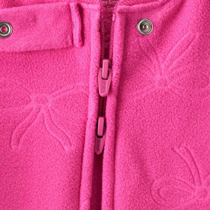 Pijama 1 pieza de fleece con lazos en relieve para bebé