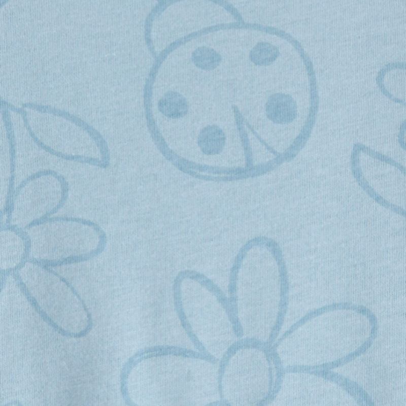 Vestido de manga corta con estampado floral y mariquitas para niña
